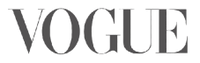 The word "Vogue" is displayed in black font on a clean white background, emphasizing its iconic logo design.