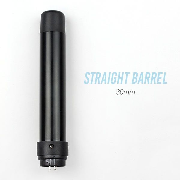 A black straight barrel with the words "Straight Barrel" clearly visible on it.