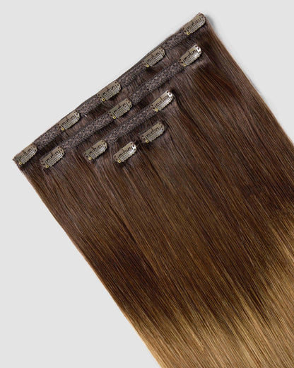 20" Clip-In Hair Extensions Burnt Toffee 5 Piece