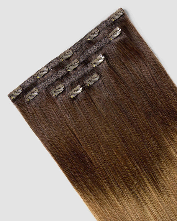 20" Clip-In Hair Extensions Burnt Toffee 5 Piece