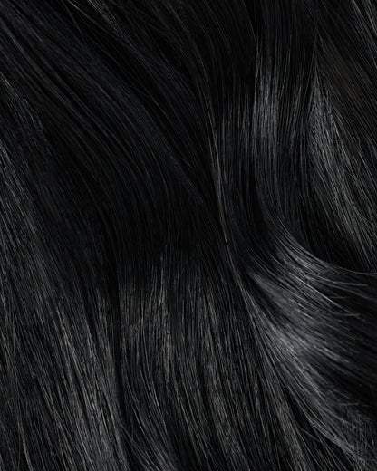 20" Lightweight Straight Halo Hair Extensions Jet Black