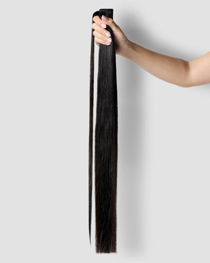 12" Clip-In Ponytail Hair Extensions Dark Chocolate