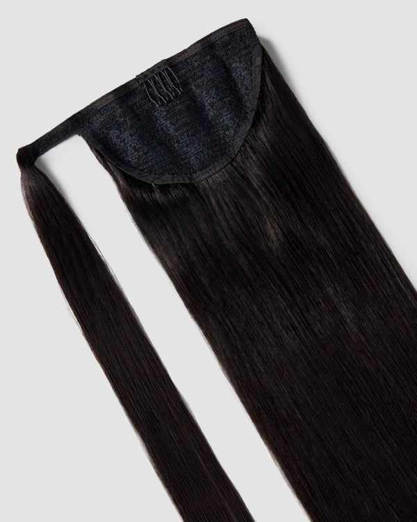 12" Clip-In Ponytail Hair Extensions Dark Chocolate