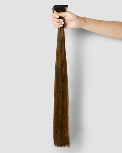 24" Tape-In Remy Hair Extensions Rich Mocha