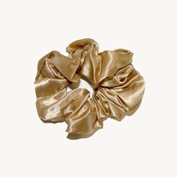 Small Silky Hair Scrunchies Light Brown