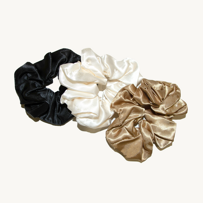 Jumbo Silky Hair Scrunchies Purple