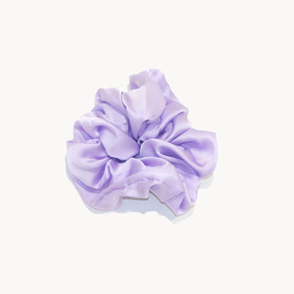 Jumbo Silky Hair Scrunchies Purple