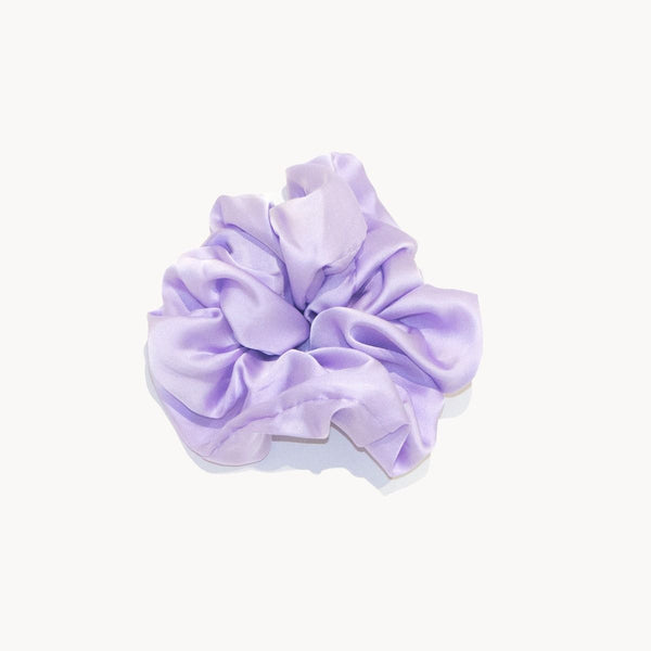 Jumbo Silky Hair Scrunchies Purple