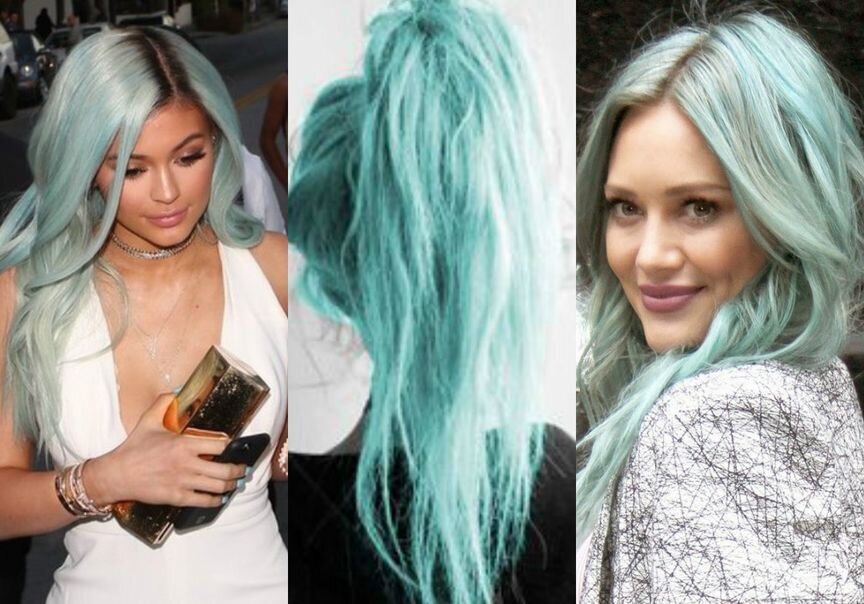 mint blue hair